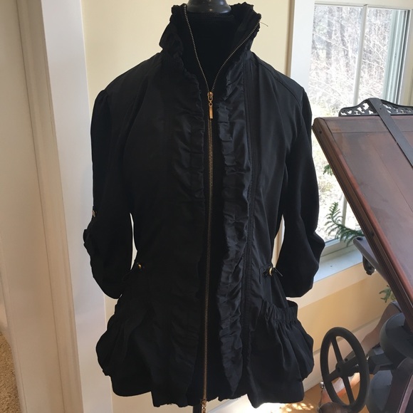 Anthropologie Tops - Luii Ruffled 3/4 Sleeve Zipper Shirt Jacket